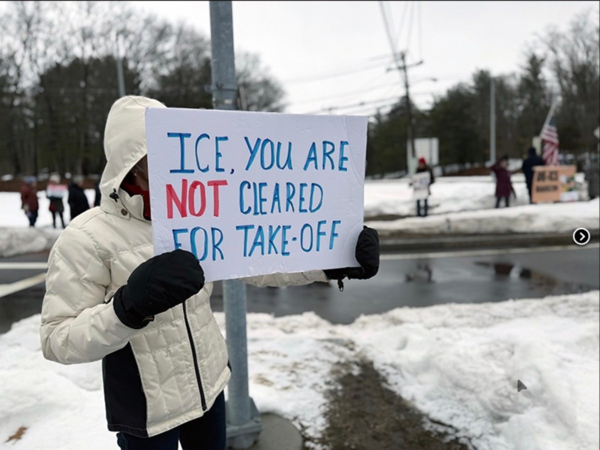 Protesters Stand Out Against ICE at&nbsp;Hanscom