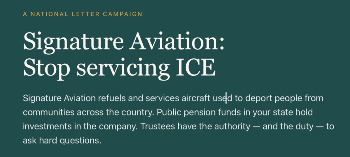 Signature Aviation:Stop servicing&nbsp;ICE